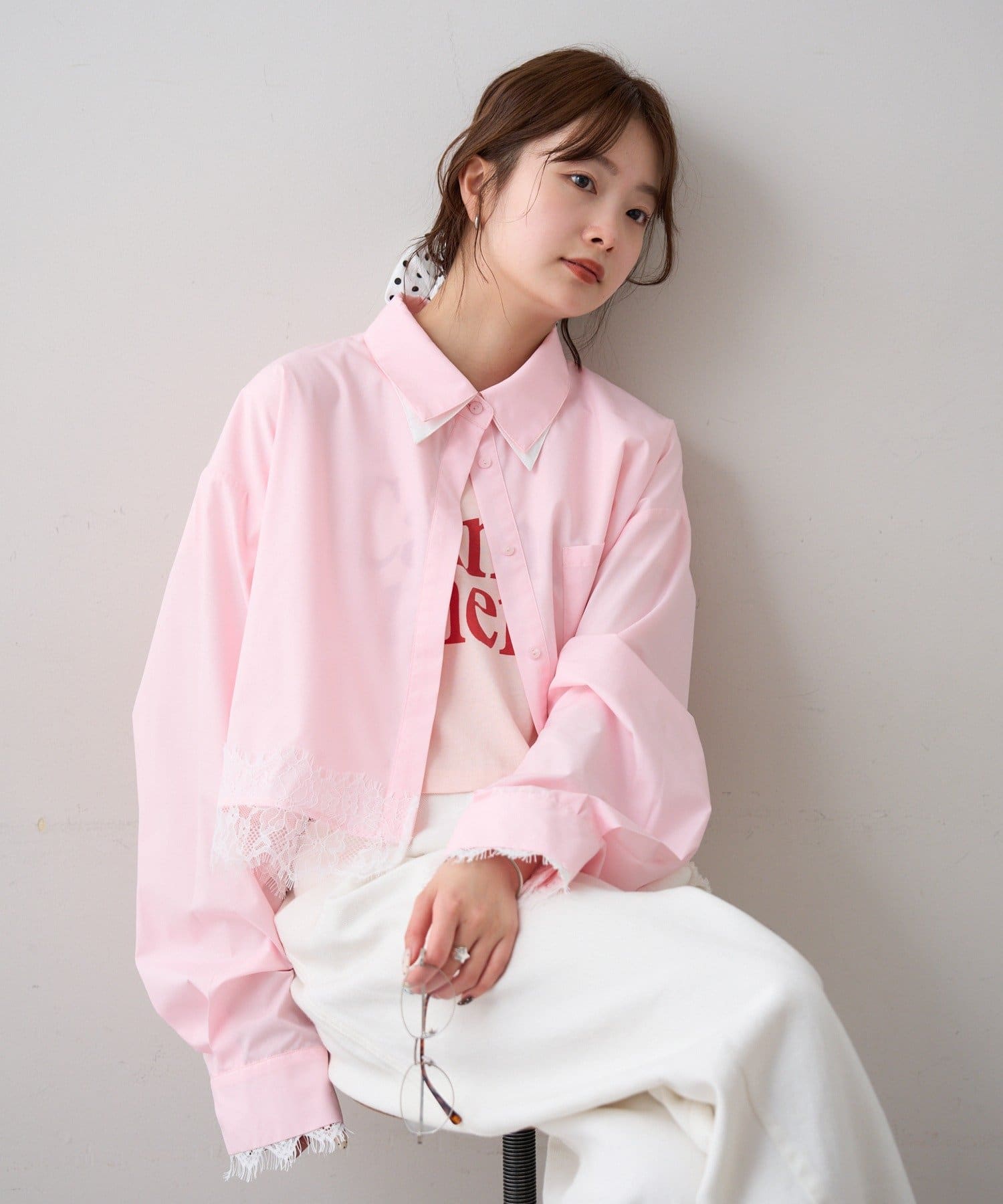 mystic 下擺Lace條紋Shirt - Image 54