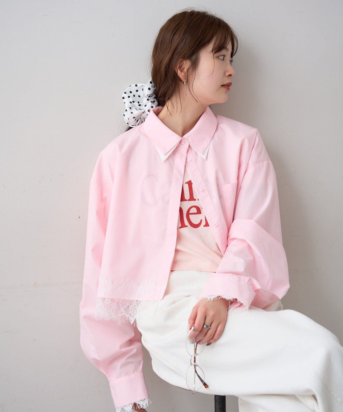 mystic 下擺Lace條紋Shirt - Image 57