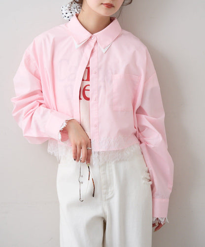 mystic 下擺Lace條紋Shirt - Image 42