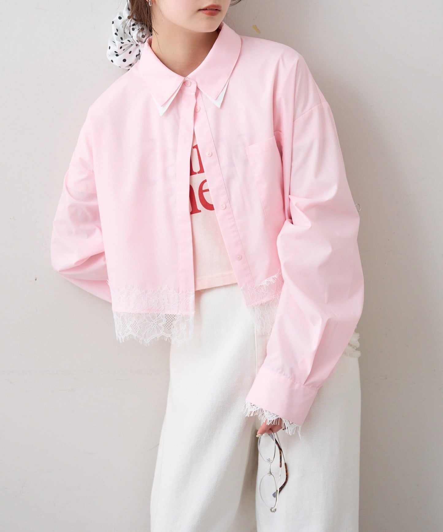 mystic 下擺Lace條紋Shirt - Image 43
