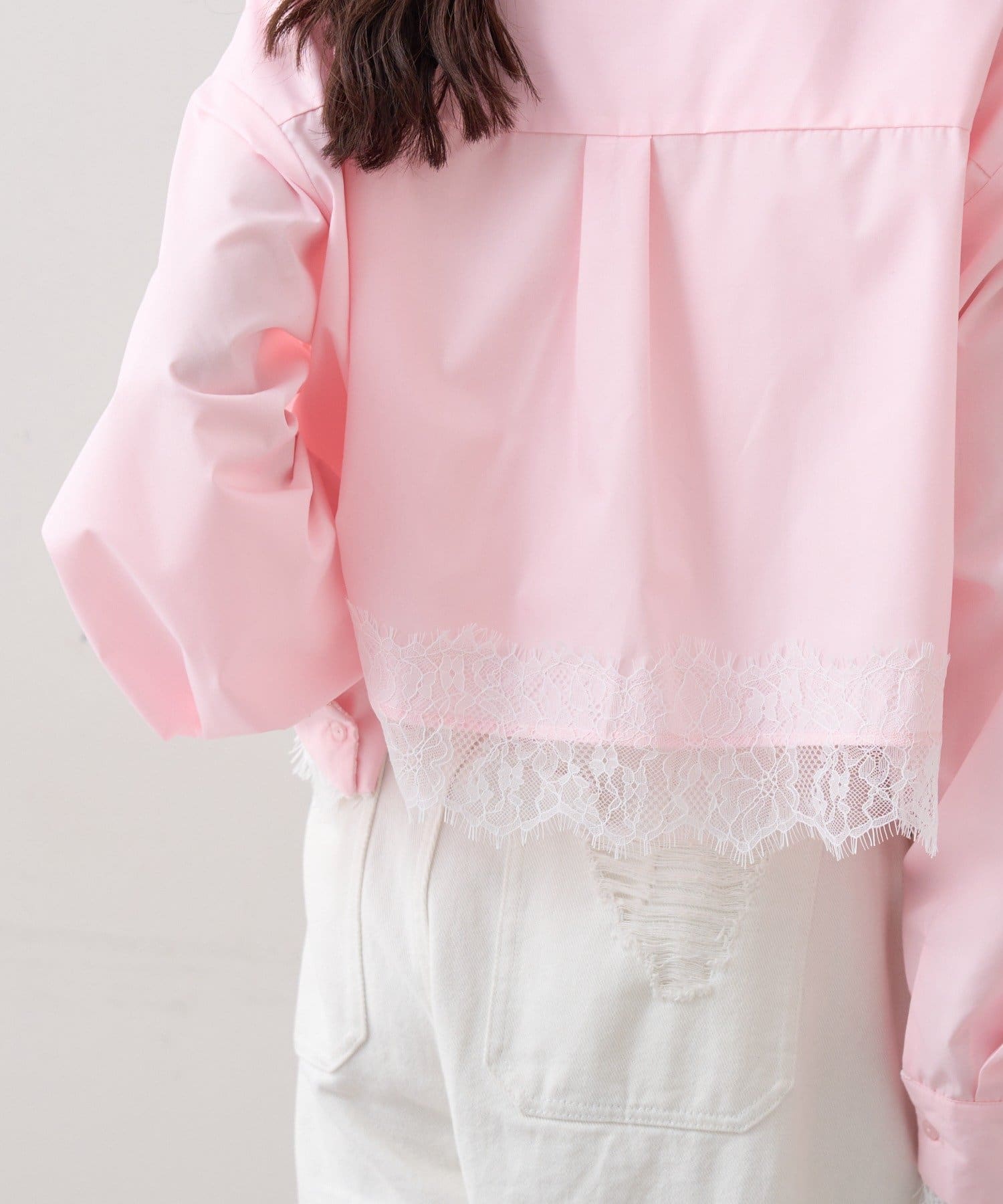 mystic 下擺Lace條紋Shirt - Image 44