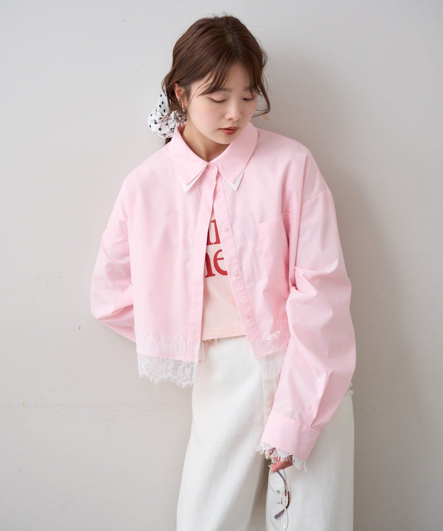 mystic 下擺Lace條紋Shirt - Image 48