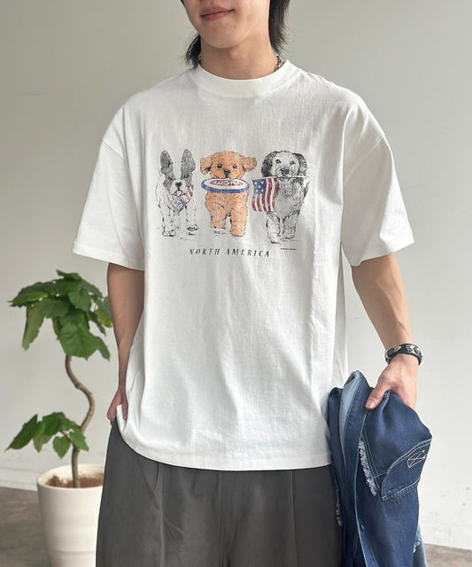 CPCM Vintage 太空貓貓狗狗 Tee [2 Size Available] - Image 2