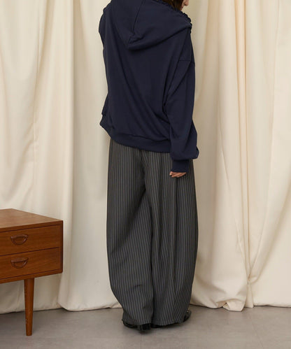neutral by CIAOPANIC 碎花Logo荷葉邊雙拉鍊連帽Hoodie - Image 35