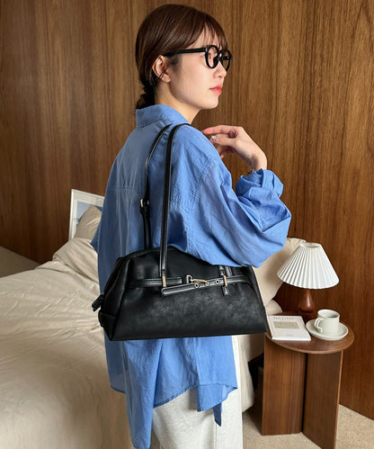 DISCOAT Metal Belt Long Handle Boston Bag - Image 6