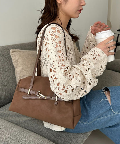 DISCOAT Metal Belt Long Handle Boston Bag - Image 3