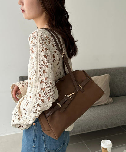 DISCOAT Metal Belt Long Handle Boston Bag - Image 11