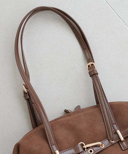 DISCOAT Metal Belt Long Handle Boston Bag - Image 30