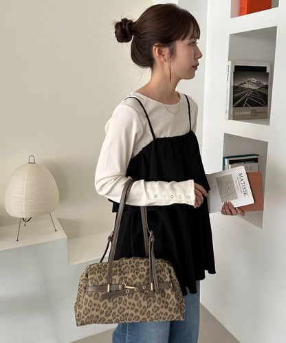 DISCOAT Metal Belt Long Handle Boston Bag - Image 19