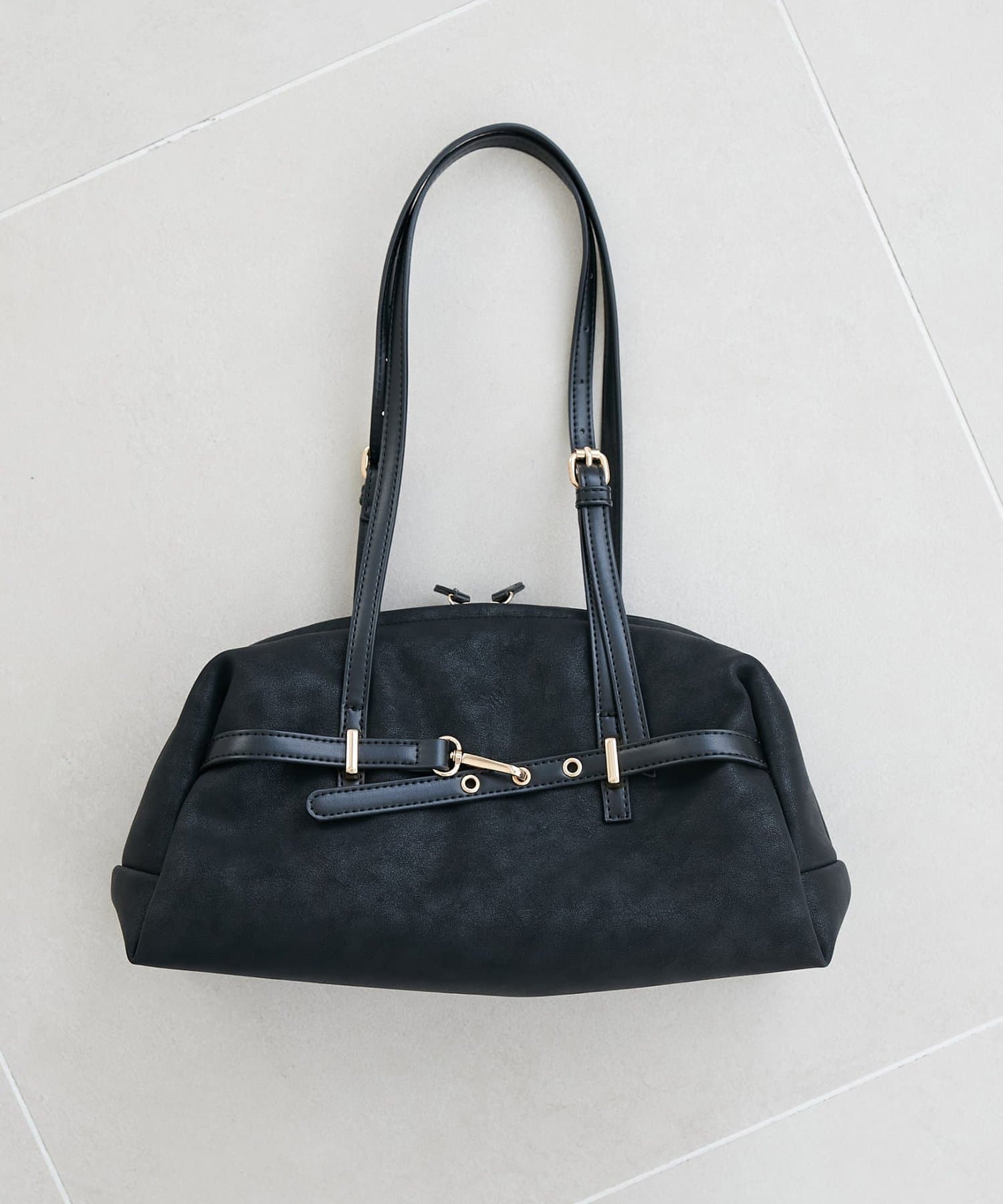 DISCOAT Metal Belt Long Handle Boston Bag - Image 25