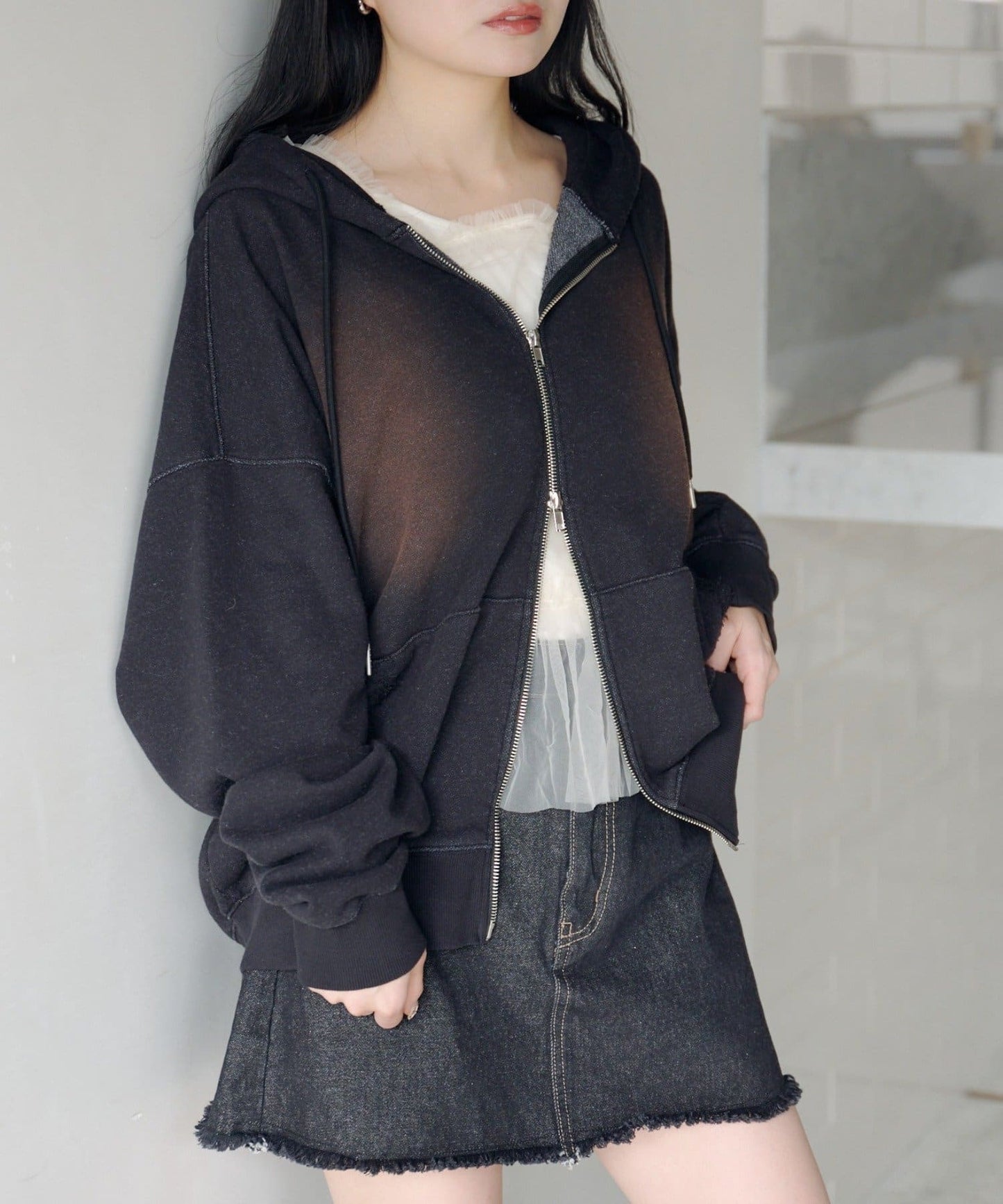 Kastane Lace sweatshirt hoodie - Image 1