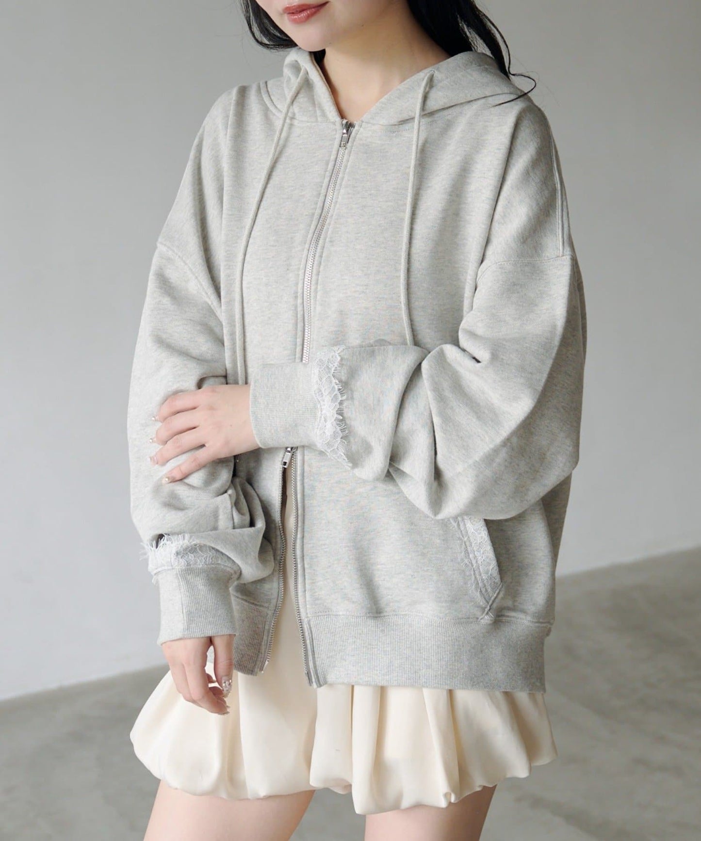 Kastane Lace sweatshirt hoodie - Image 2
