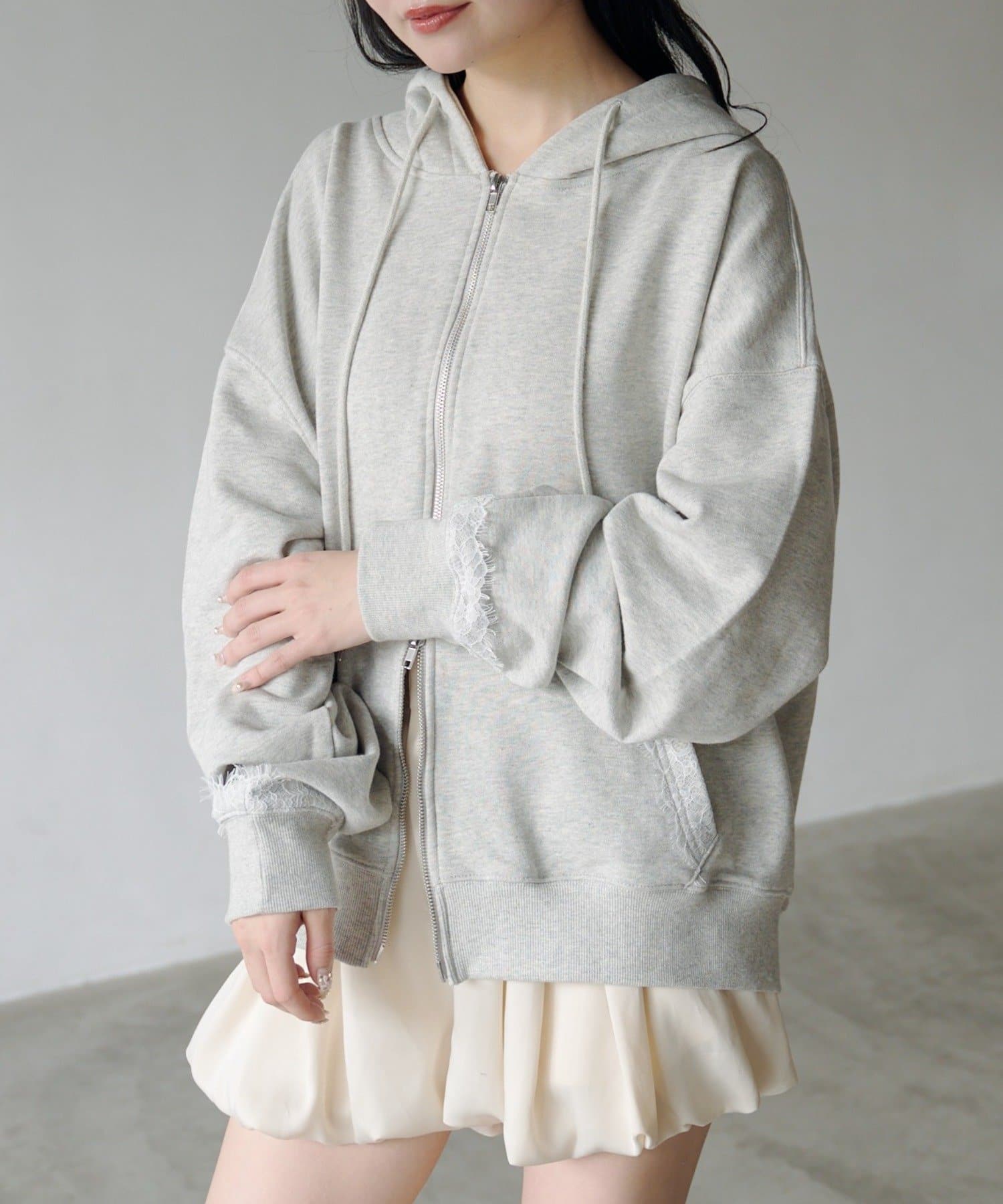 Kastane Lace sweatshirt hoodie - Image 2