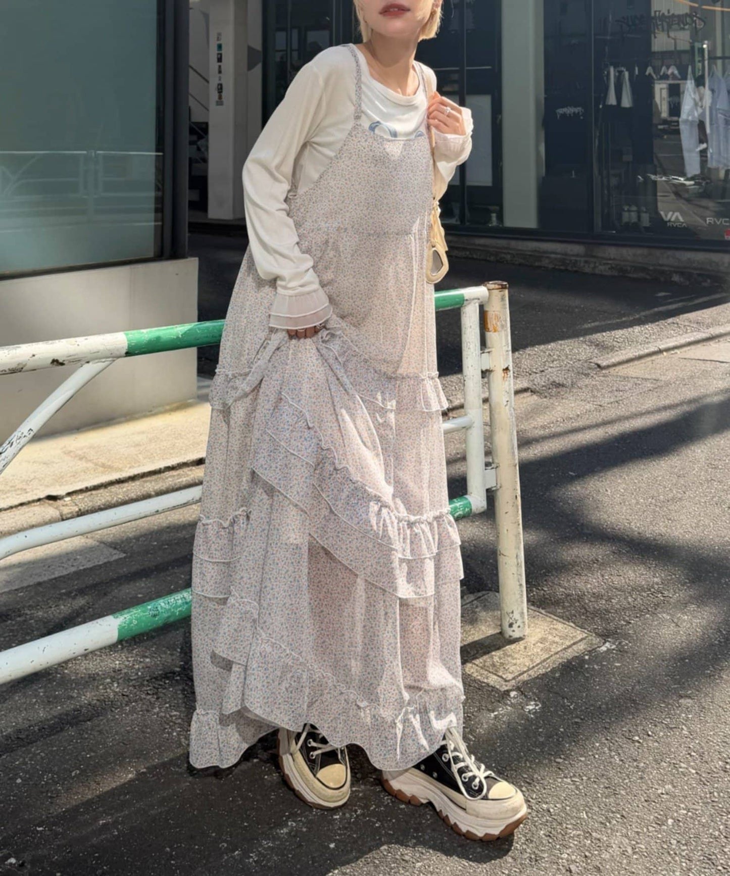 w closet 碎花多層吊帶ops - Image 2