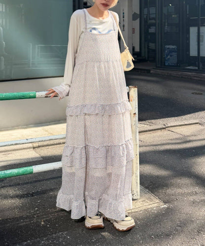 w closet 碎花多層吊帶ops - Image 3