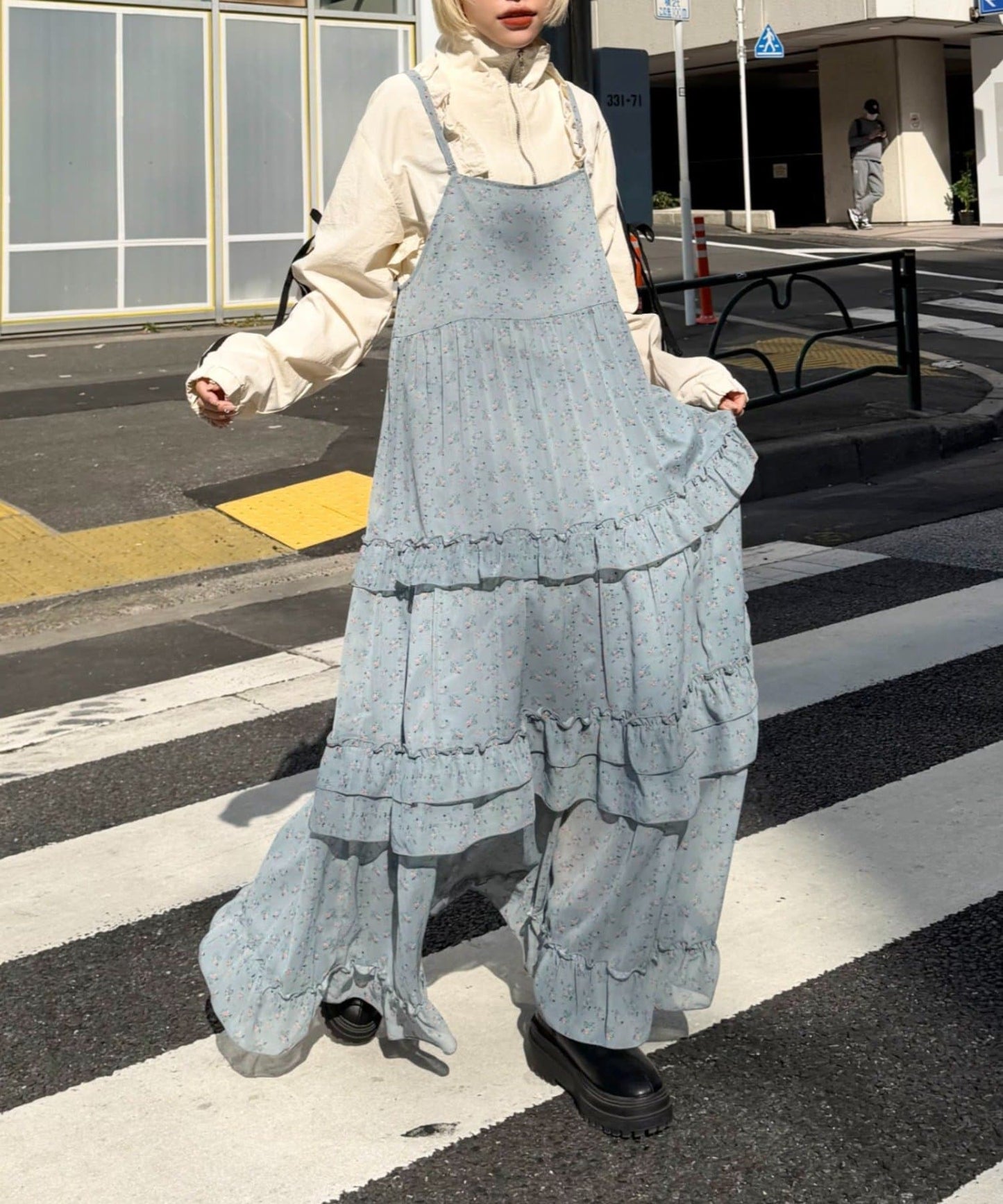 w closet 碎花多層吊帶ops - Image 1