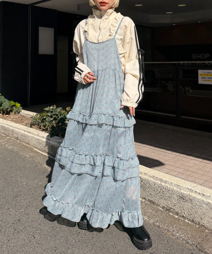 w closet 碎花多層吊帶ops - Image 8