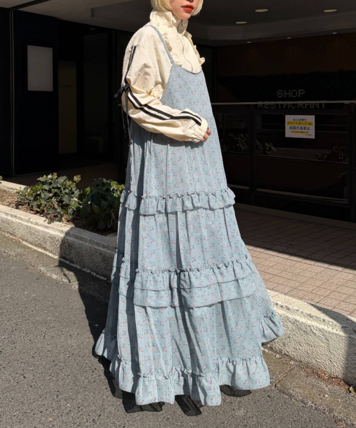 w closet 碎花多層吊帶ops - Image 9