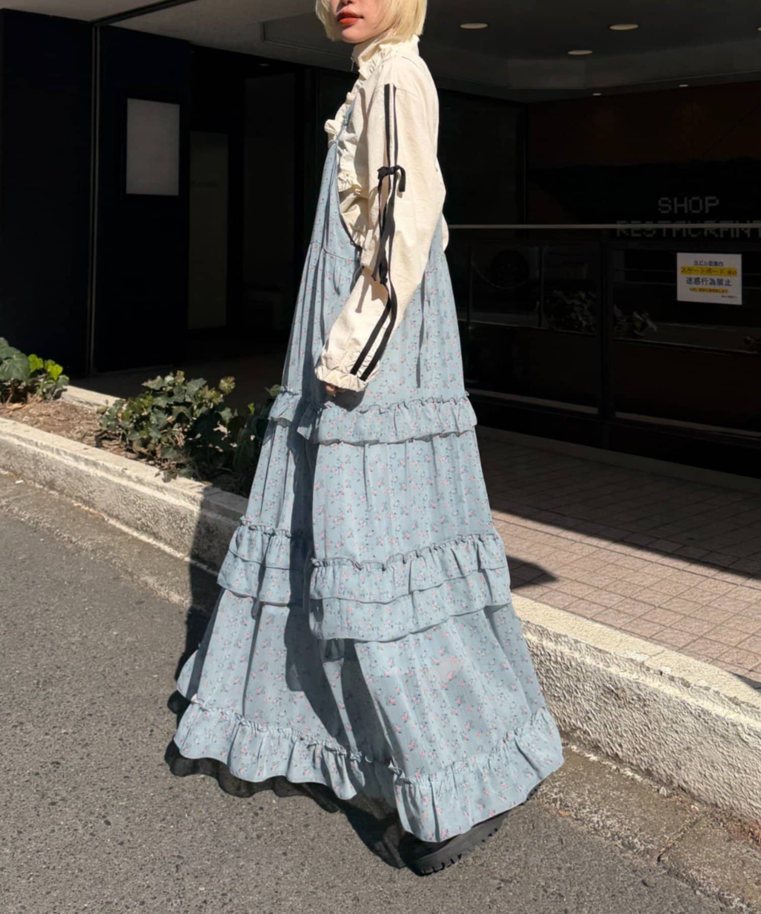 w closet 碎花多層吊帶ops - Image 10