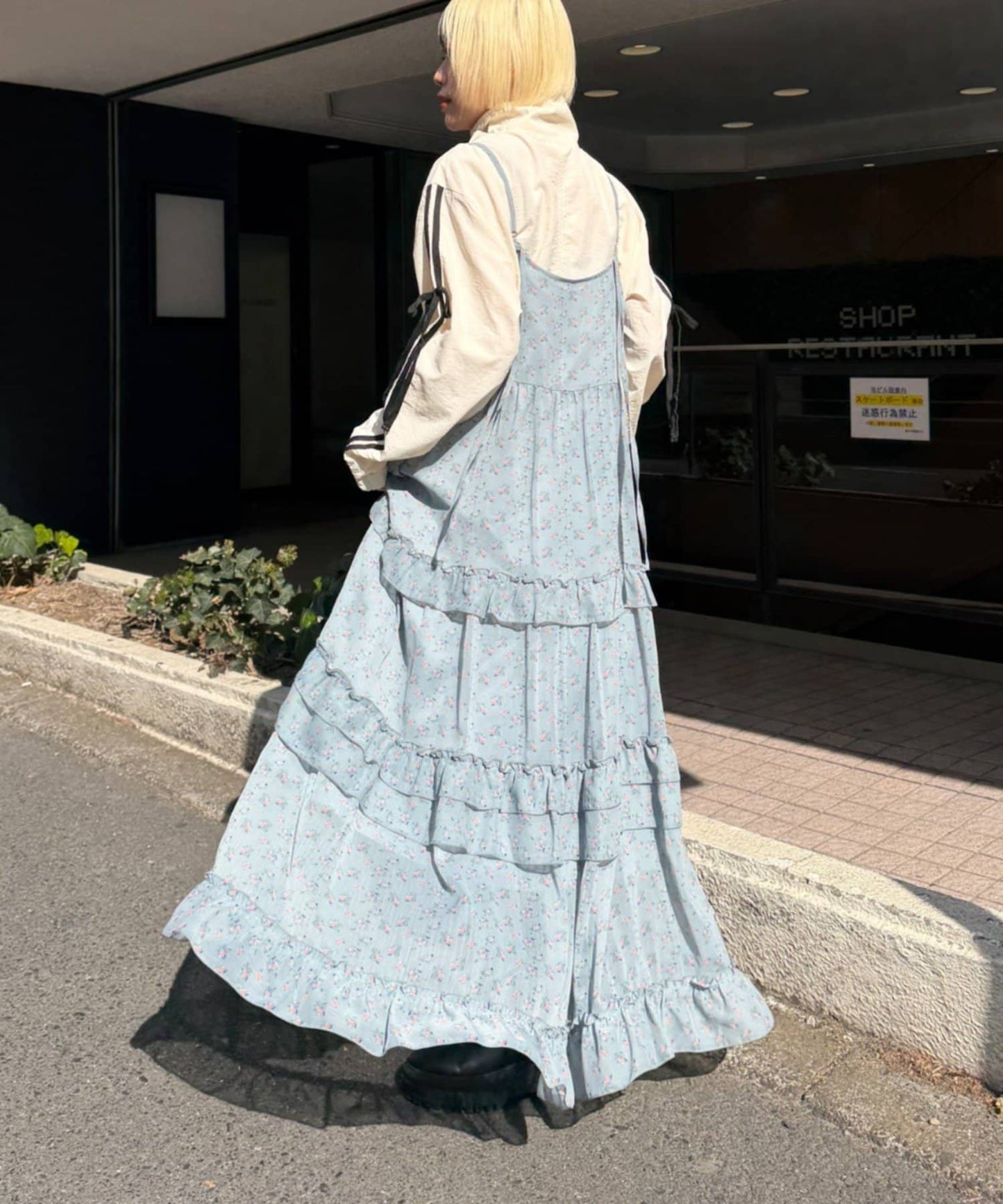 w closet 碎花多層吊帶ops - Image 11