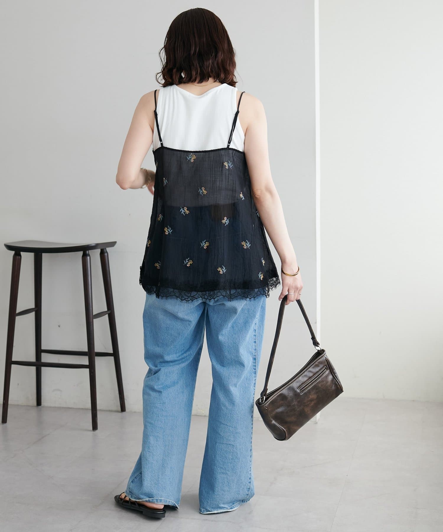 DISCOAT 刺繡薄紗Lace邊吊帶衫 - Image 59