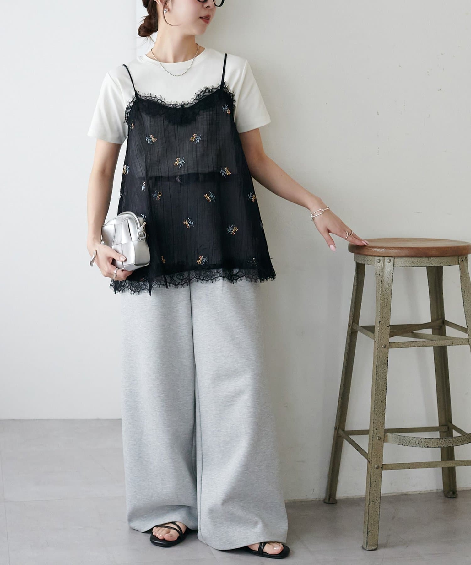 DISCOAT 刺繡薄紗Lace邊吊帶衫 - Image 62