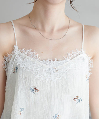 DISCOAT 刺繡薄紗Lace邊吊帶衫 - Image 63