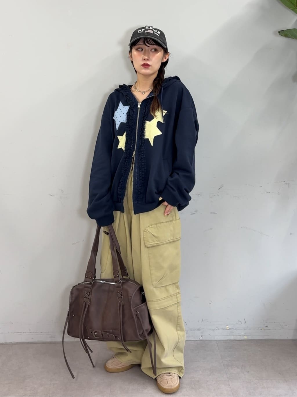w closet Star pattern patchwork hoodie - Image 32