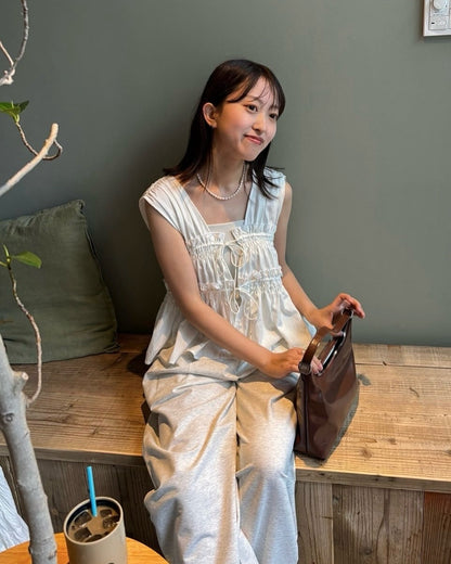 umm. By Discoat 褶褶絲帶sleeveless