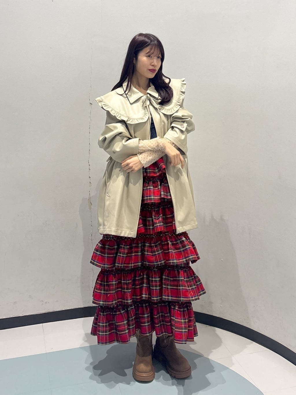 w closet 荷葉邊多層吊帶裙 - Image 54