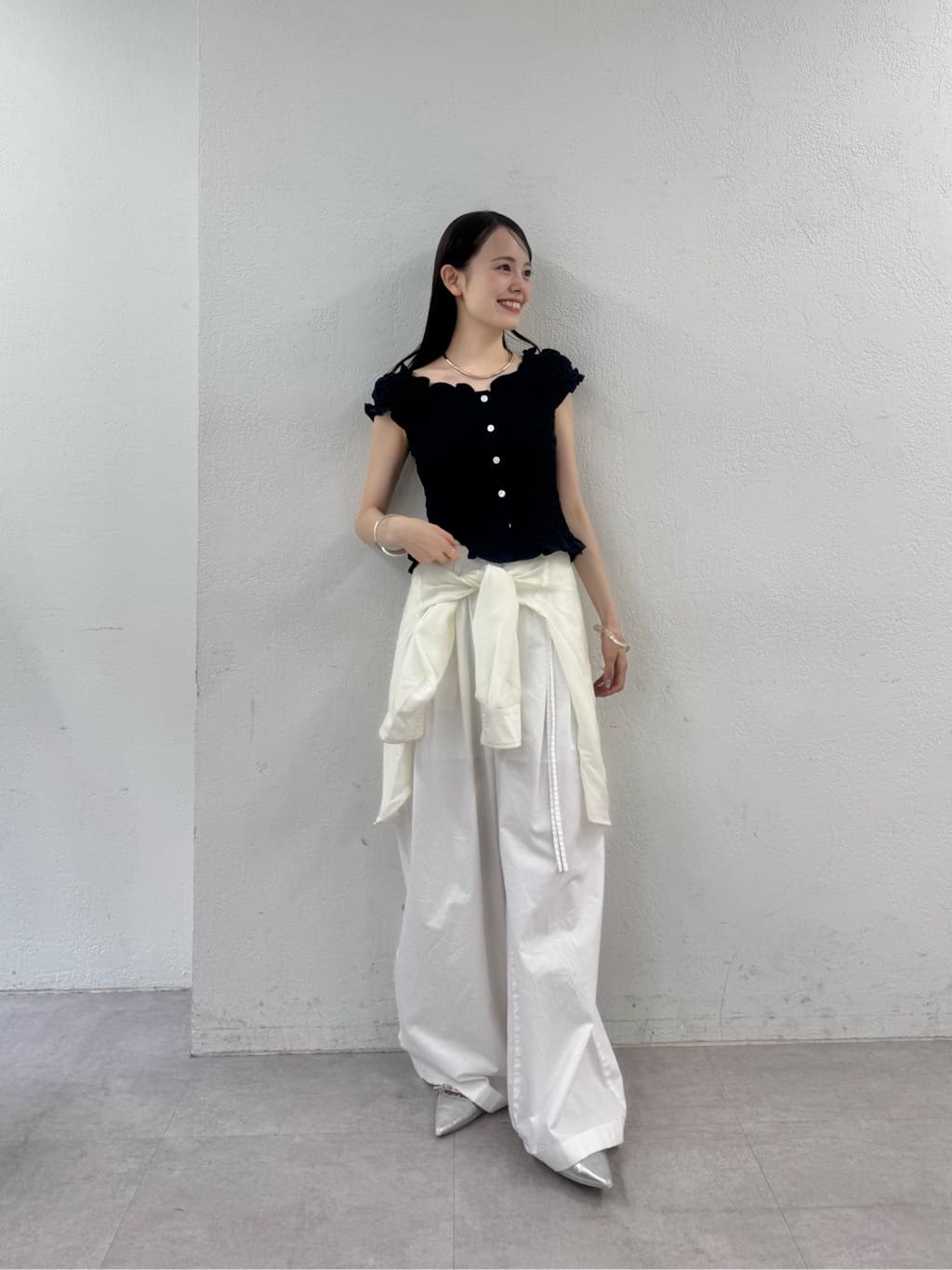 mystic 格紋 Shirred French blouse - Image 73