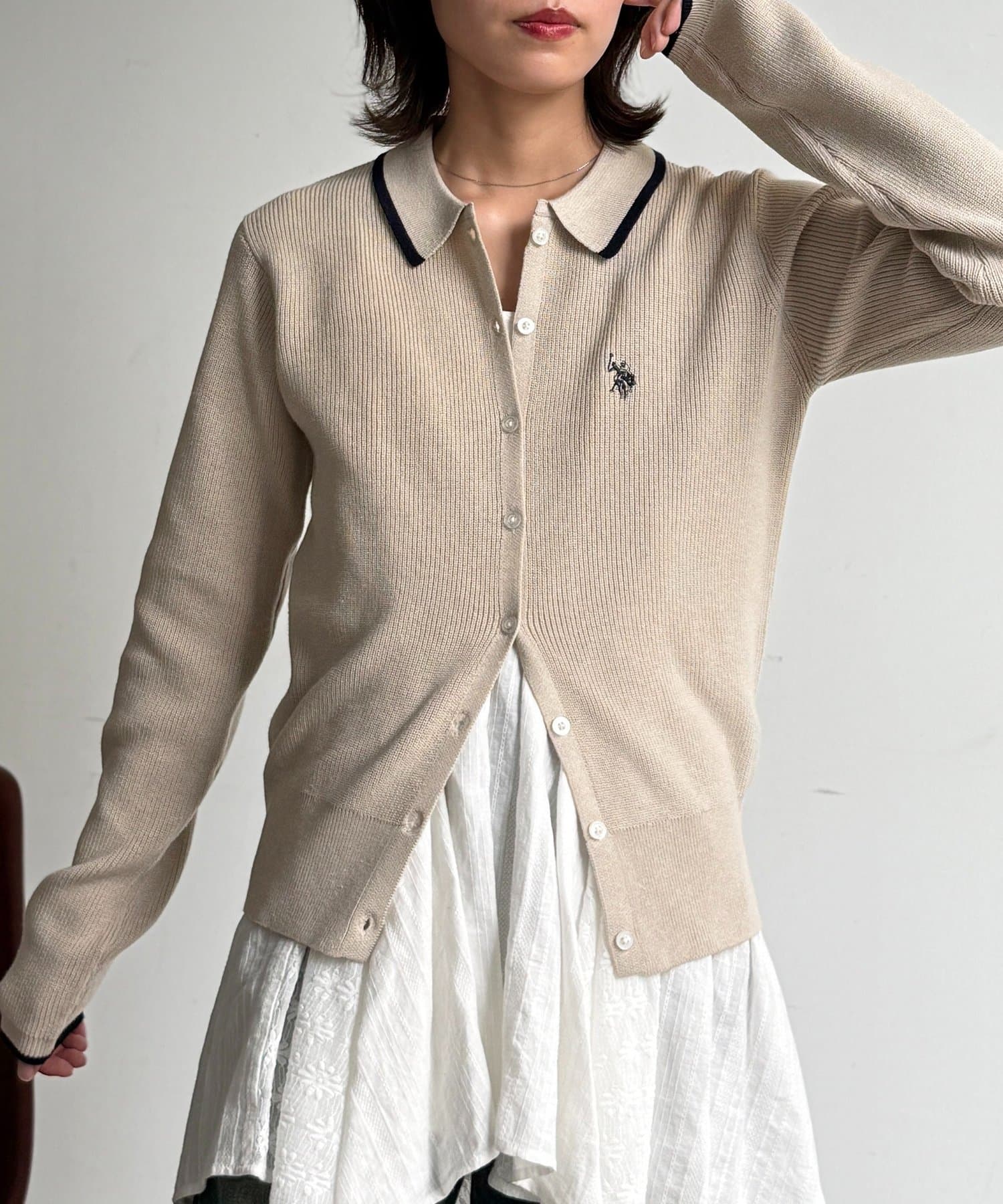CPCM x U.S. POLO ASSN. Collared Knit Button Cardigan - Image 8