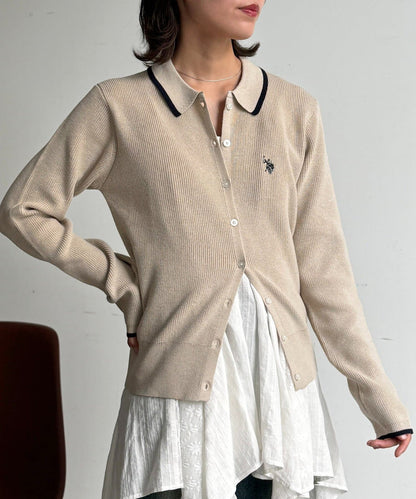 CPCM x U.S. POLO ASSN. Collared Knit Button Cardigan - Image 11