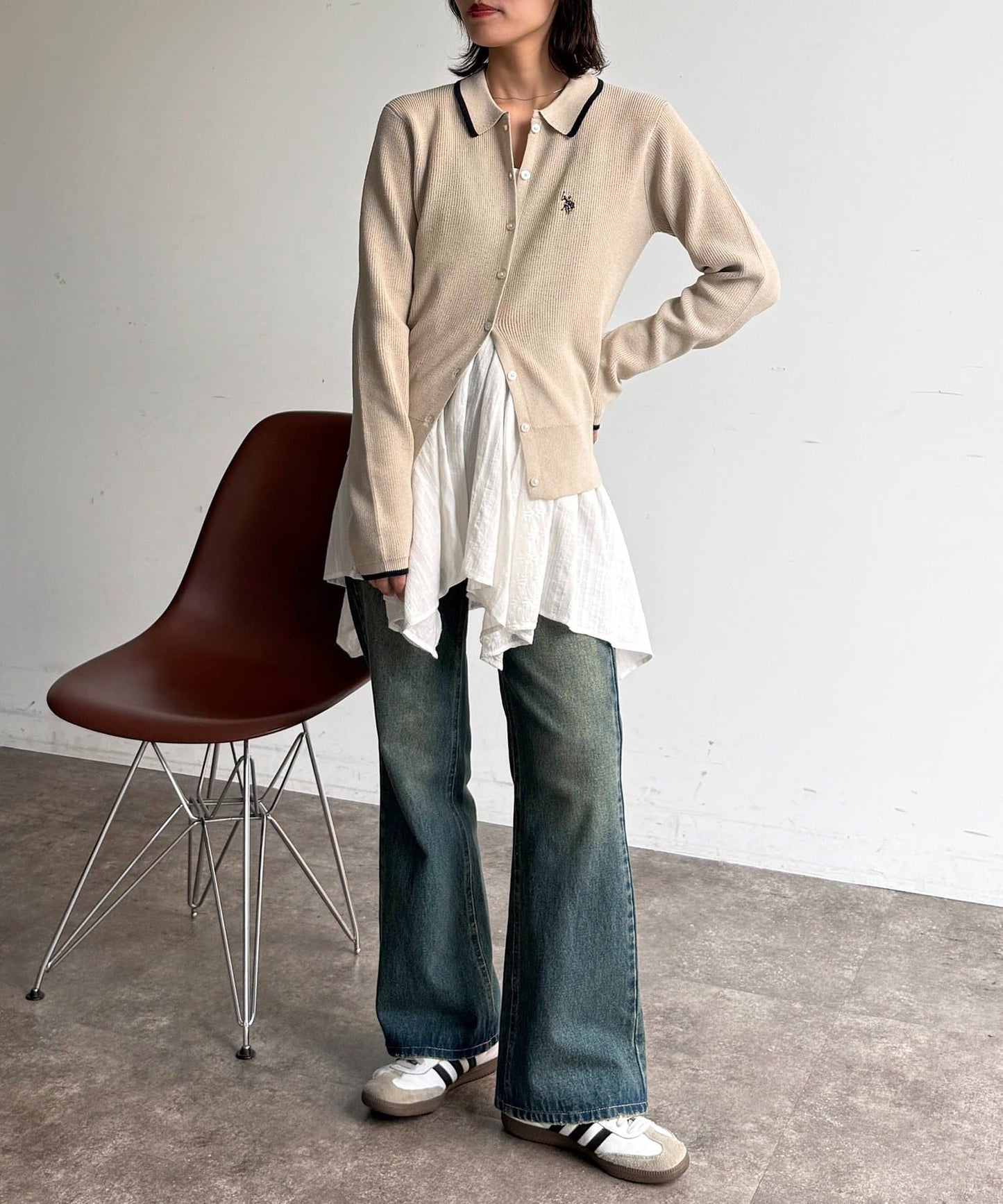 CPCM x U.S. POLO ASSN. Collared Knit Button Cardigan - Image 12