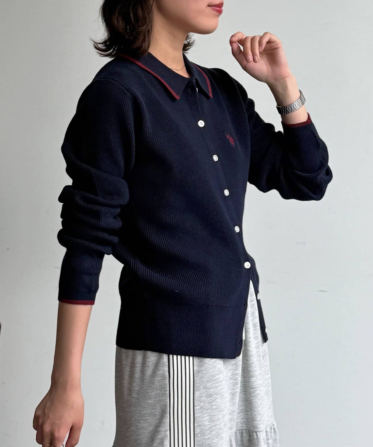 CPCM x U.S. POLO ASSN. Collared Knit Button Cardigan - Image 16