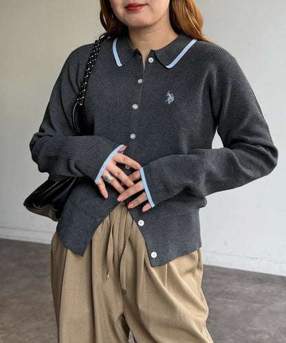 CPCM x U.S. POLO ASSN. Collared Knit Button Cardigan - Image 2