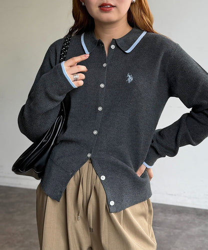 CPCM x U.S. POLO ASSN. Collared Knit Button Cardigan - Image 18