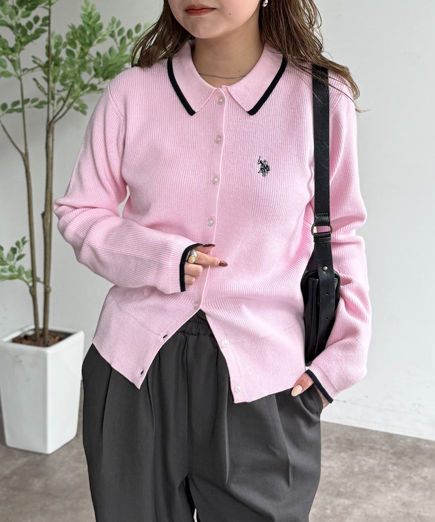 CPCM x U.S. POLO ASSN. Collared Knit Button Cardigan - Image 4