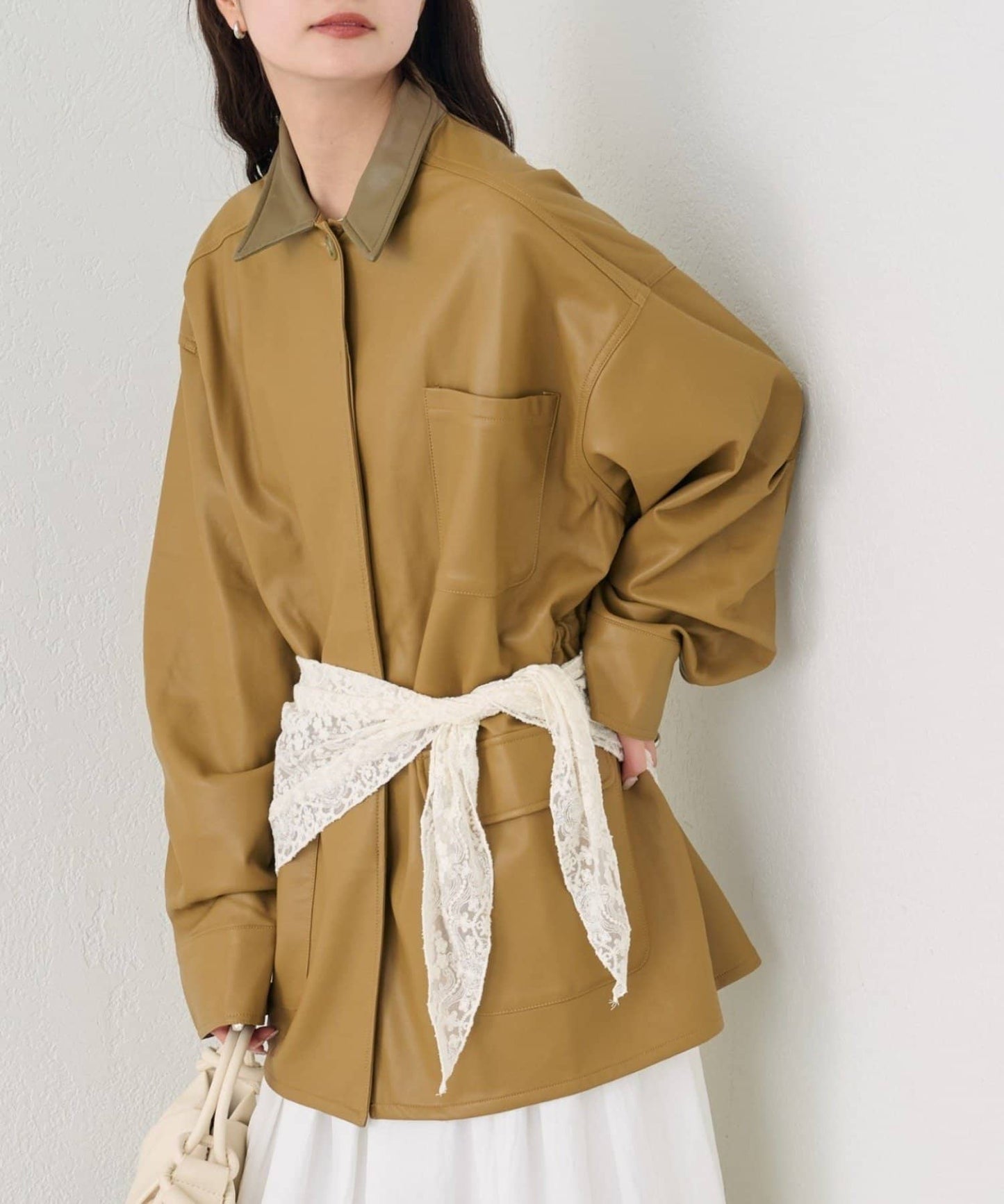 [2件SET] mystic Multi-way lace layered jacket - Image 2