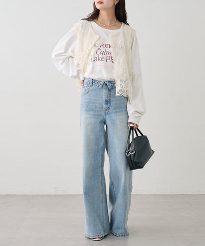 [2件SET] mystic Multi-way lace layered jacket - Image 35