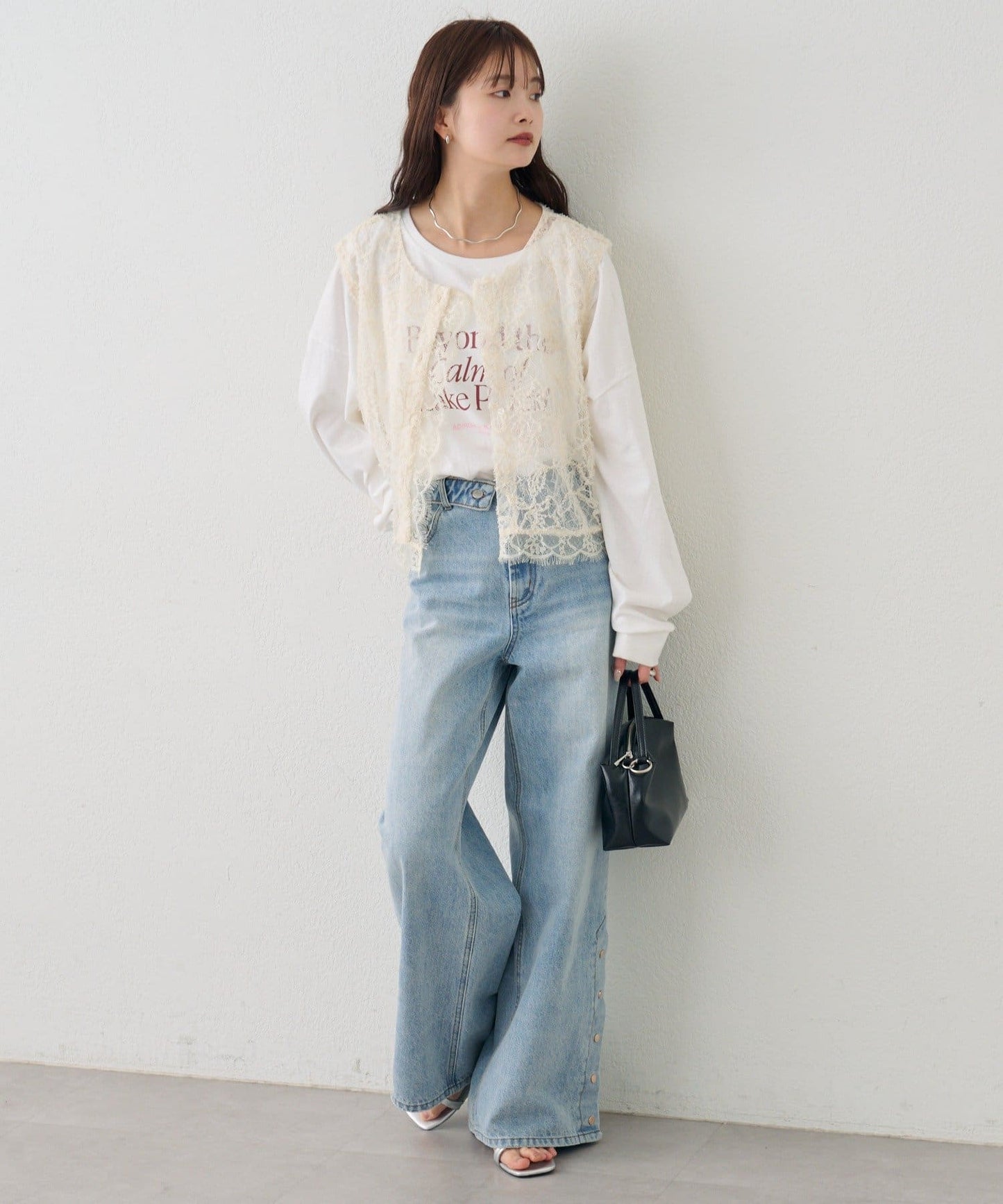 [2件SET] mystic Multi-way lace layered jacket - Image 36