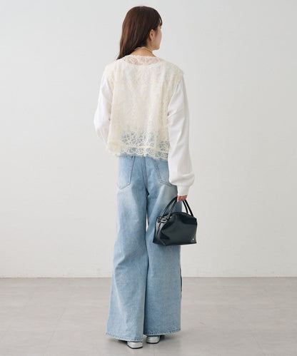 [2件SET] mystic Multi-way lace layered jacket - Image 41