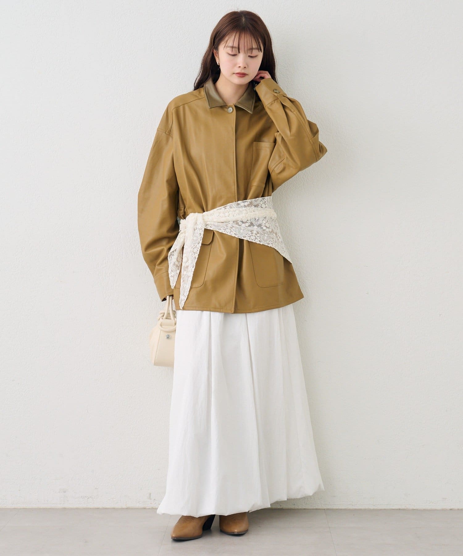 [2件SET] mystic Multi-way lace layered jacket - Image 44