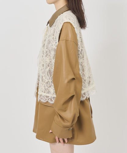 [2件SET] mystic Multi-way lace layered jacket - Image 47