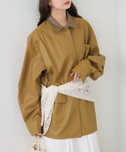 [2件SET] mystic Multi-way lace layered jacket - Image 28