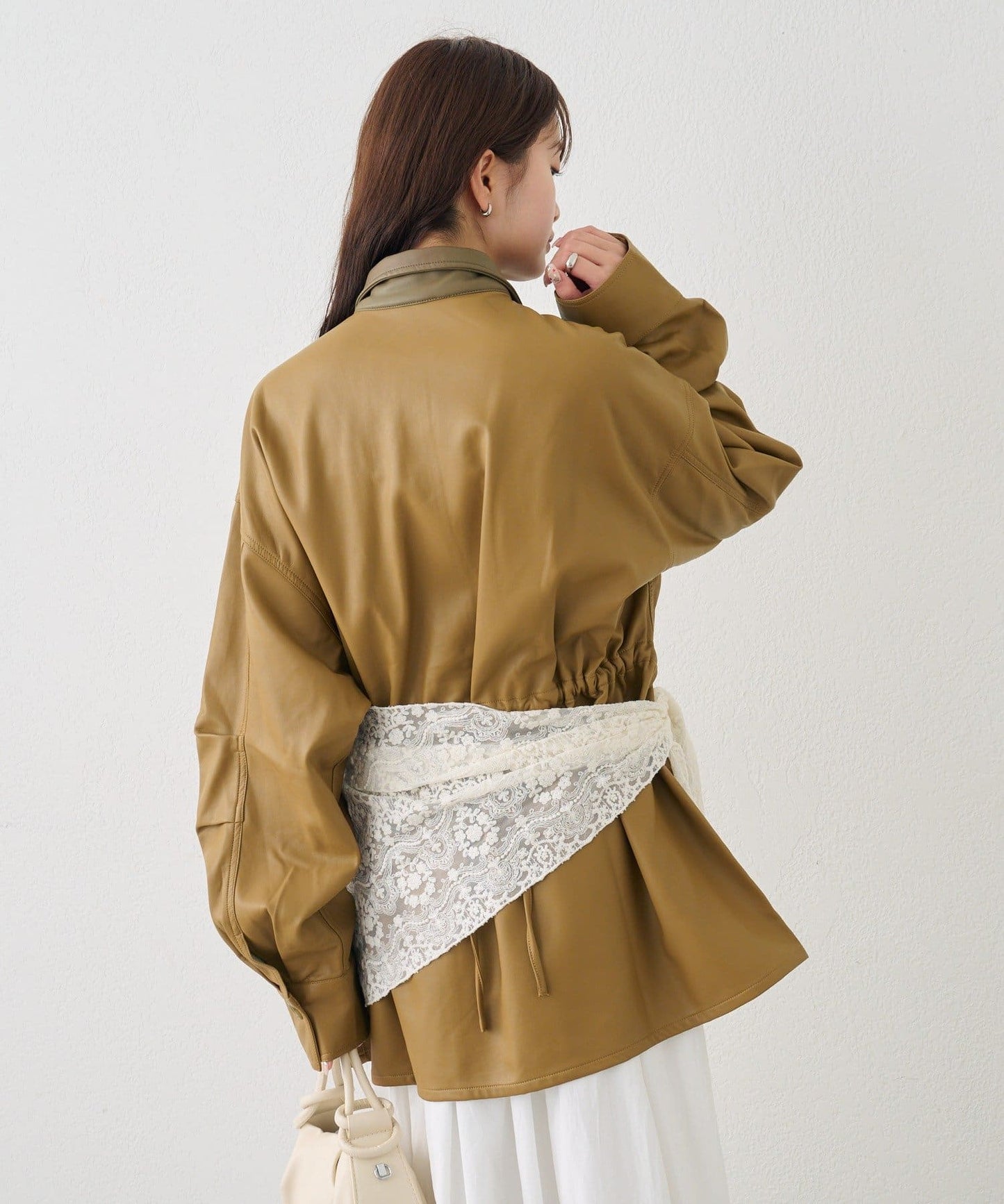 [2件SET] mystic Multi-way lace layered jacket - Image 30
