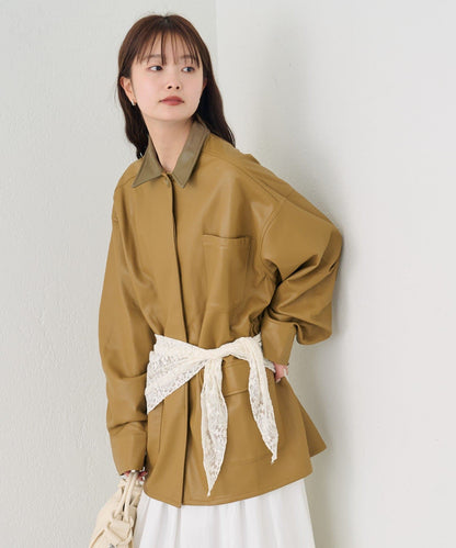 [2件SET] mystic Multi-way lace layered jacket - Image 31
