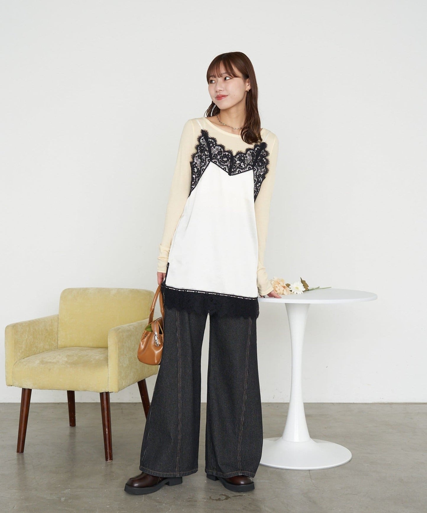 CIAOPANIC Lace Shirt Jacket + Cami Dress Set - Image 13