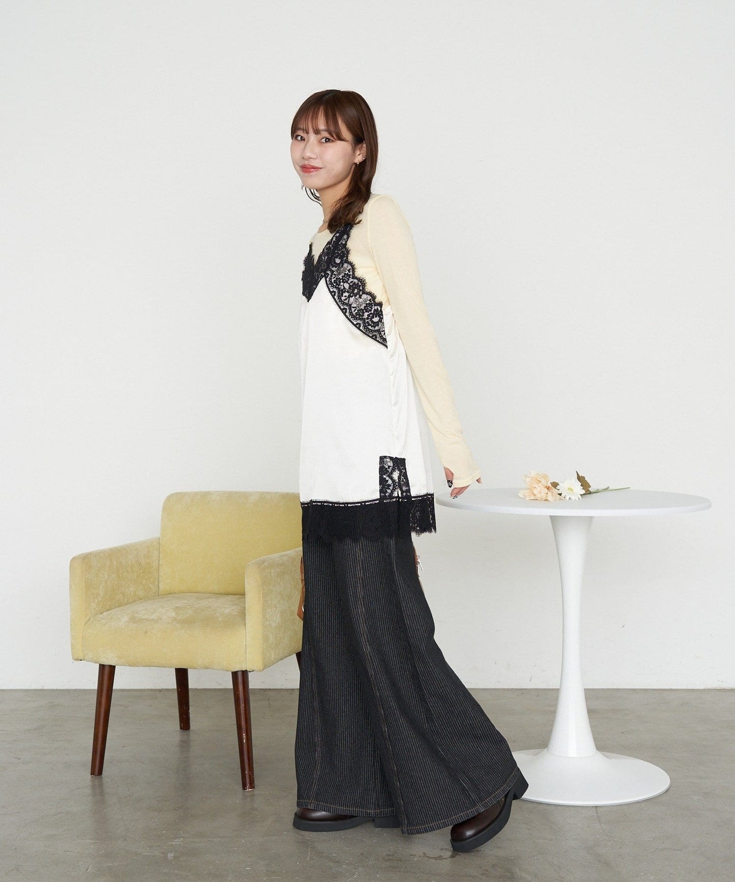 CIAOPANIC Lace Shirt Jacket + Cami Dress Set - Image 14