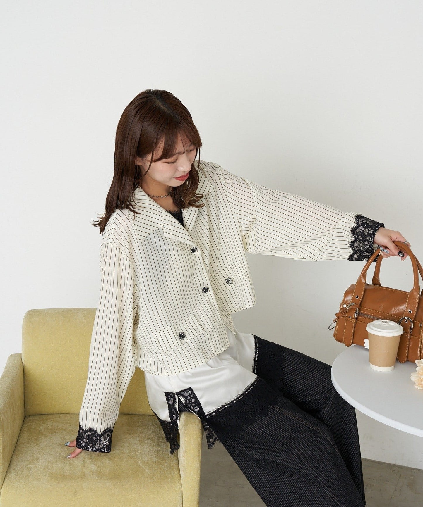 CIAOPANIC Lace Shirt Jacket + Cami Dress Set - Image 6
